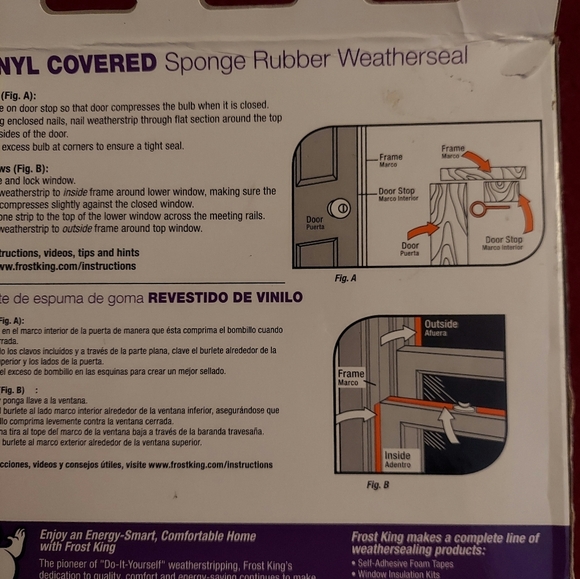 NEW FROST KING WHITE VINYL COVERED SPONGE RUBBER WEATHER SEAL ⅜ BULB ⅞ WIDE 17FT - Picture 4 of 4